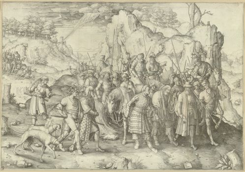 Luca di Leida, La conversione di Saulo, bulino, XVI secolo