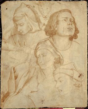 Agnolo Gaddi, Cinque teste di giovani e testa di agnello