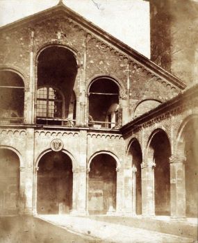Vai alla pagina Luigi Sacchi, Quadriportico e facciata della basilica di Sant’Ambrogio a Milano
