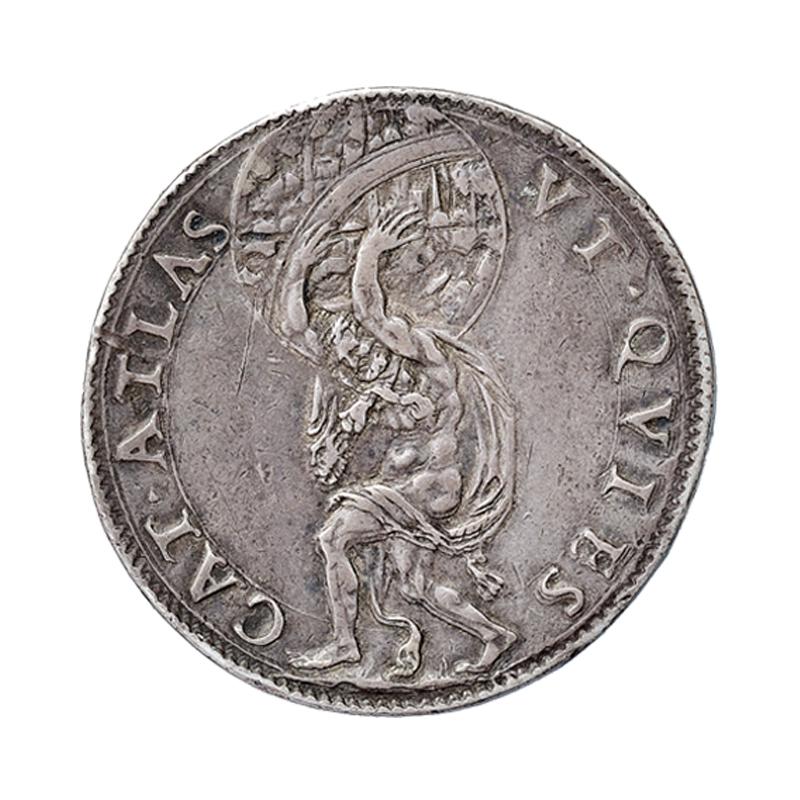 Jacopo Nizzola, detto Jacopo da Trezzo Scudo da soldi 112 in argento di Filippo II d\'Asburgo, re di Spagna , duca di Milano
