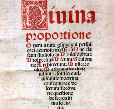 Vai alla pagina Frate Luca Pacioli, Divina Proportione